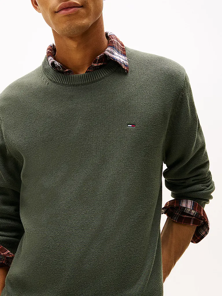 TOMMY JEANS | Pullover  | dunkelgrün