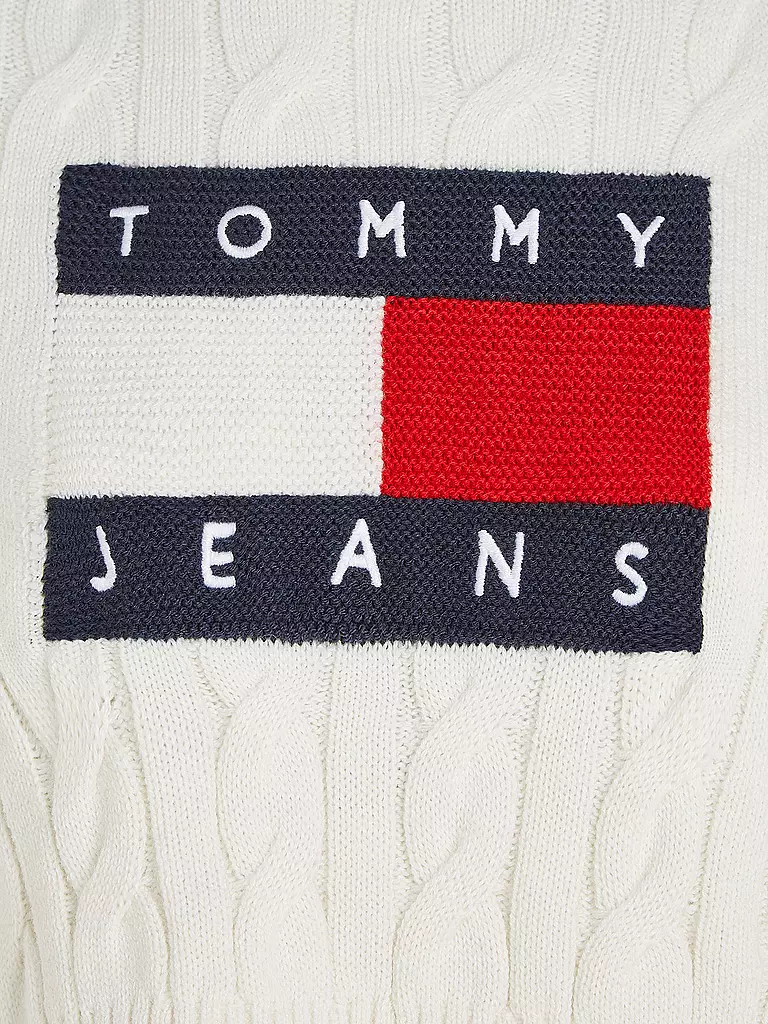 TOMMY JEANS | Pullover Cropped Fit | weiss