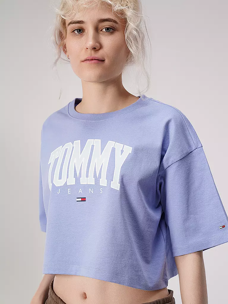 TOMMY JEANS | T-Shirt  COLLEGIATE | blau