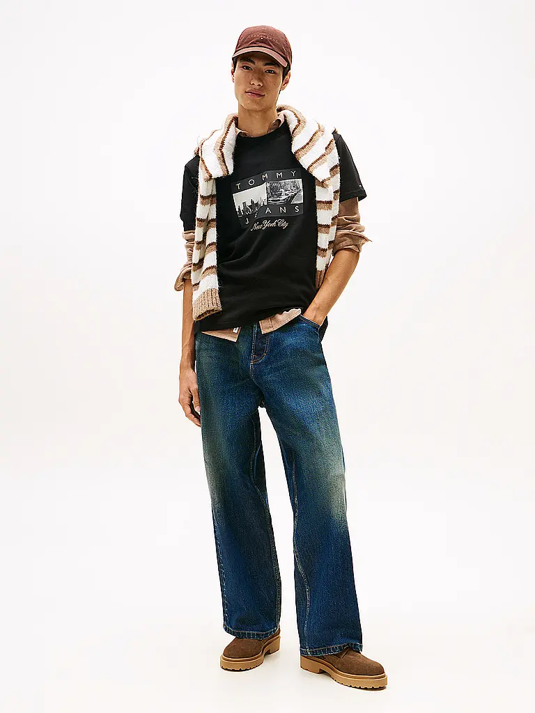 TOMMY JEANS | T-Shirt  | schwarz