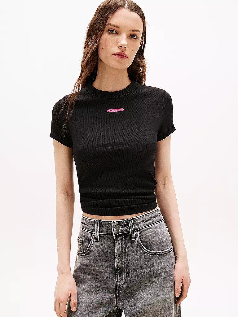 TOMMY JEANS | T-Shirt  | schwarz
