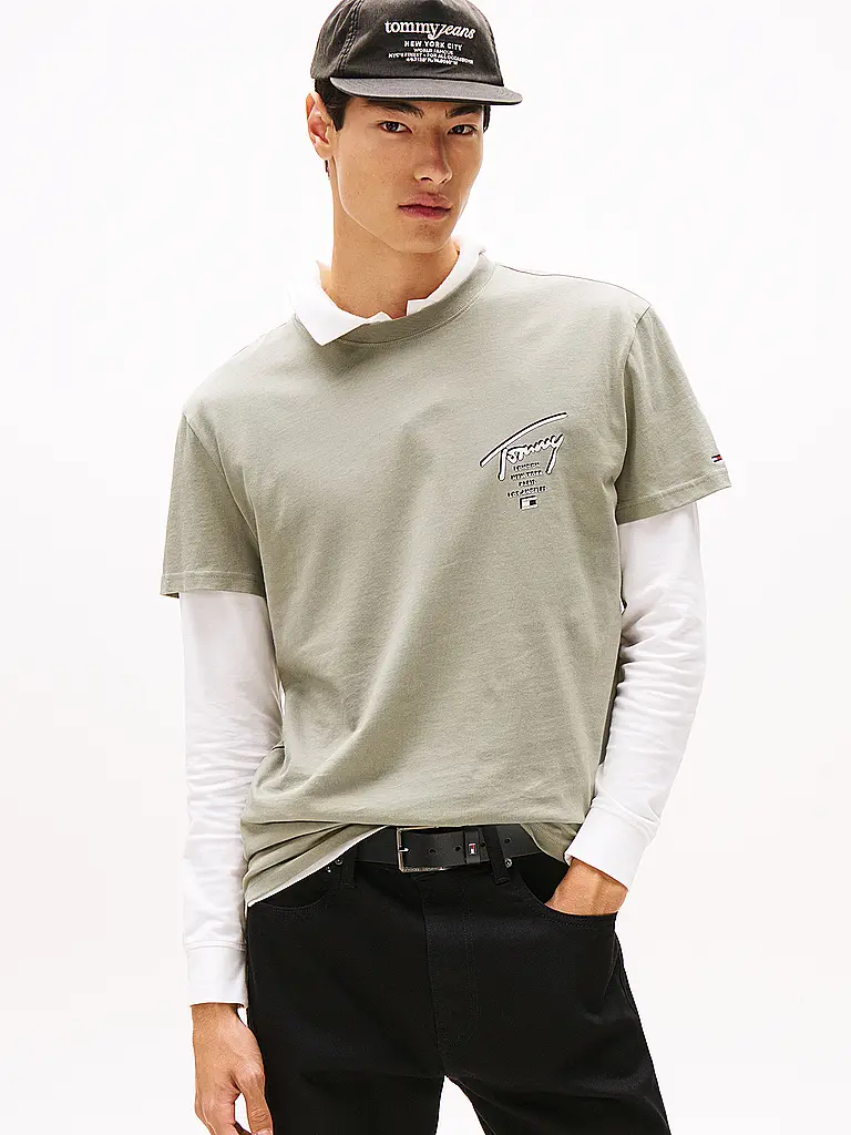 TOMMY JEANS | T-Shirt  | olive