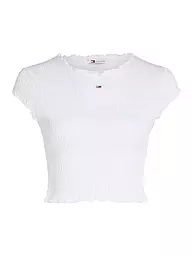 TOMMY JEANS | T-Shirt Cropped Fit  | weiss
