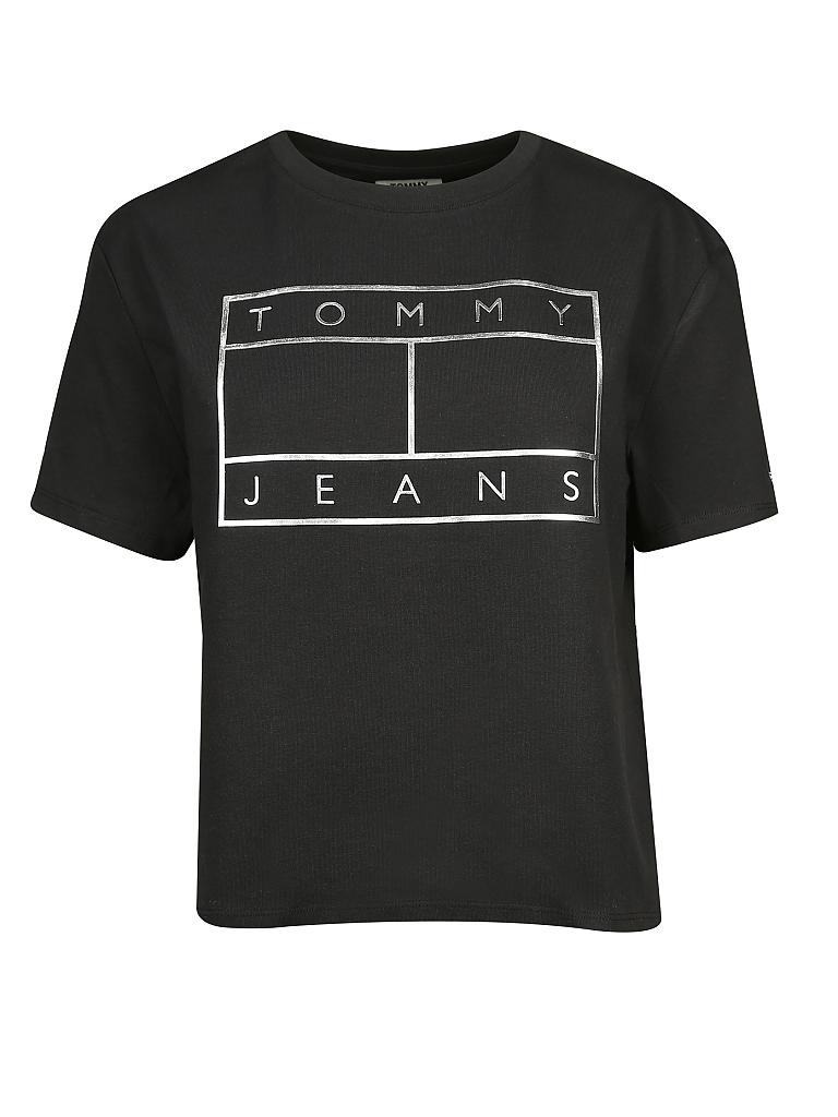TOMMY JEANS | T-Shirt Cropped-Fit | schwarz
