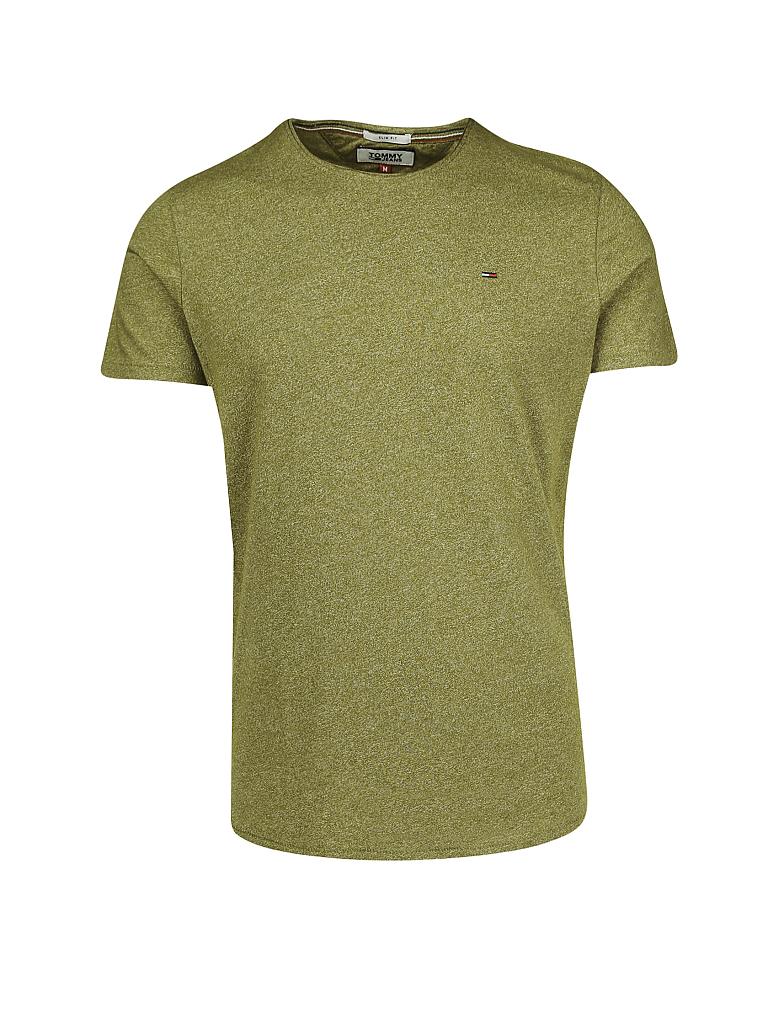 TOMMY JEANS | T-Shirt Slim-Fit "Jaspe" | olive