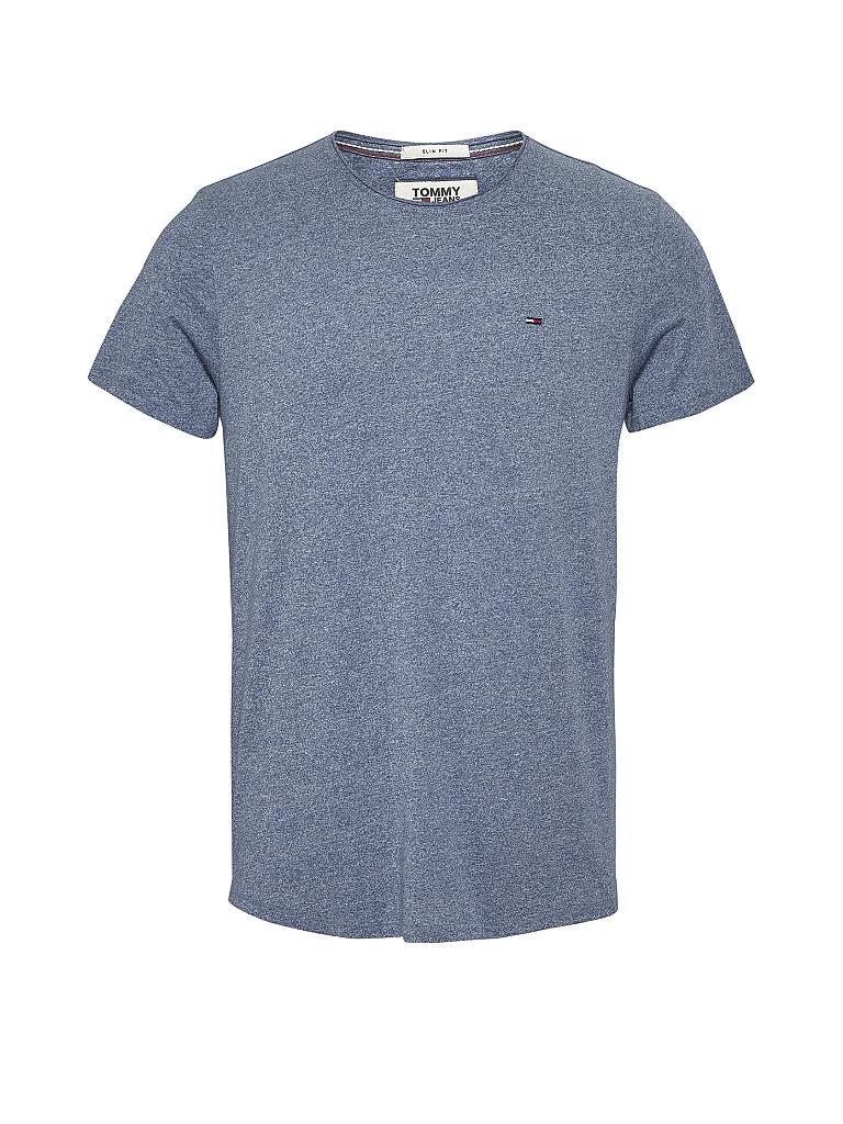 TOMMY JEANS | T-Shirt Slim-Fit "Jaspe" | blau