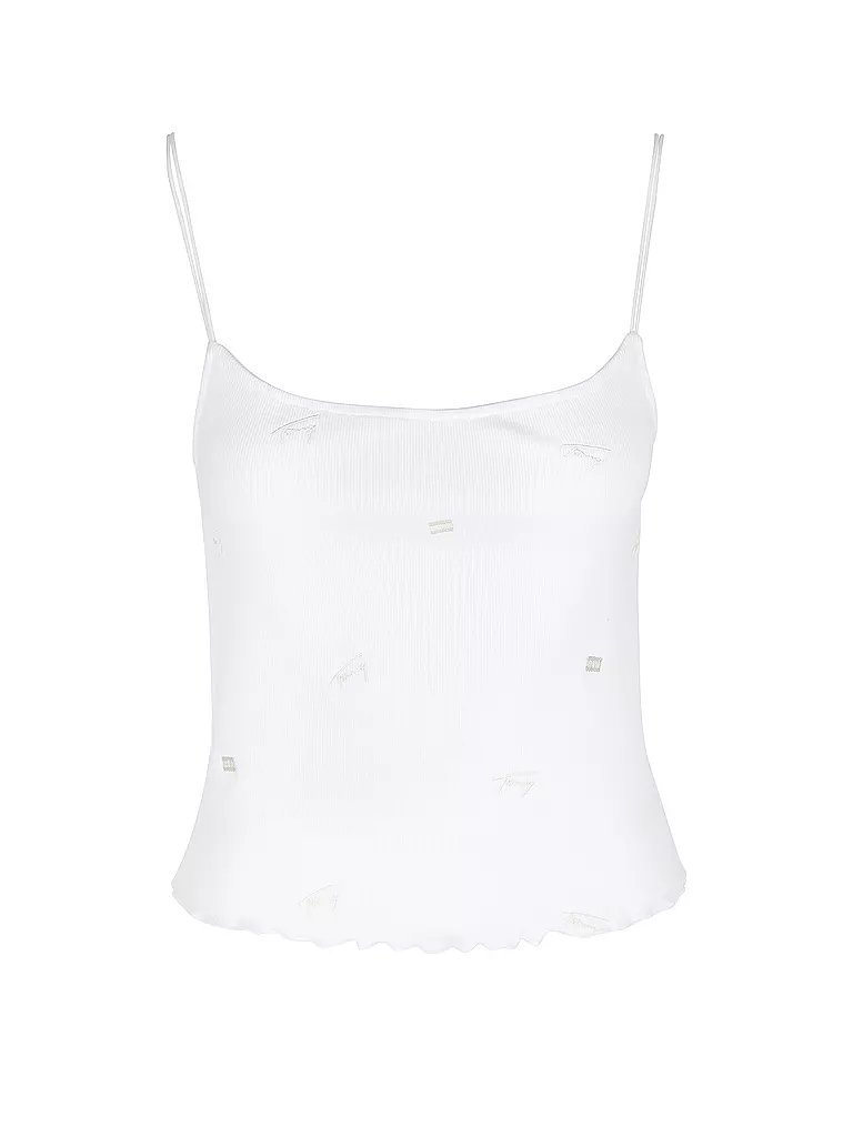 TOMMY JEANS | Top Cropped Fit  | weiss