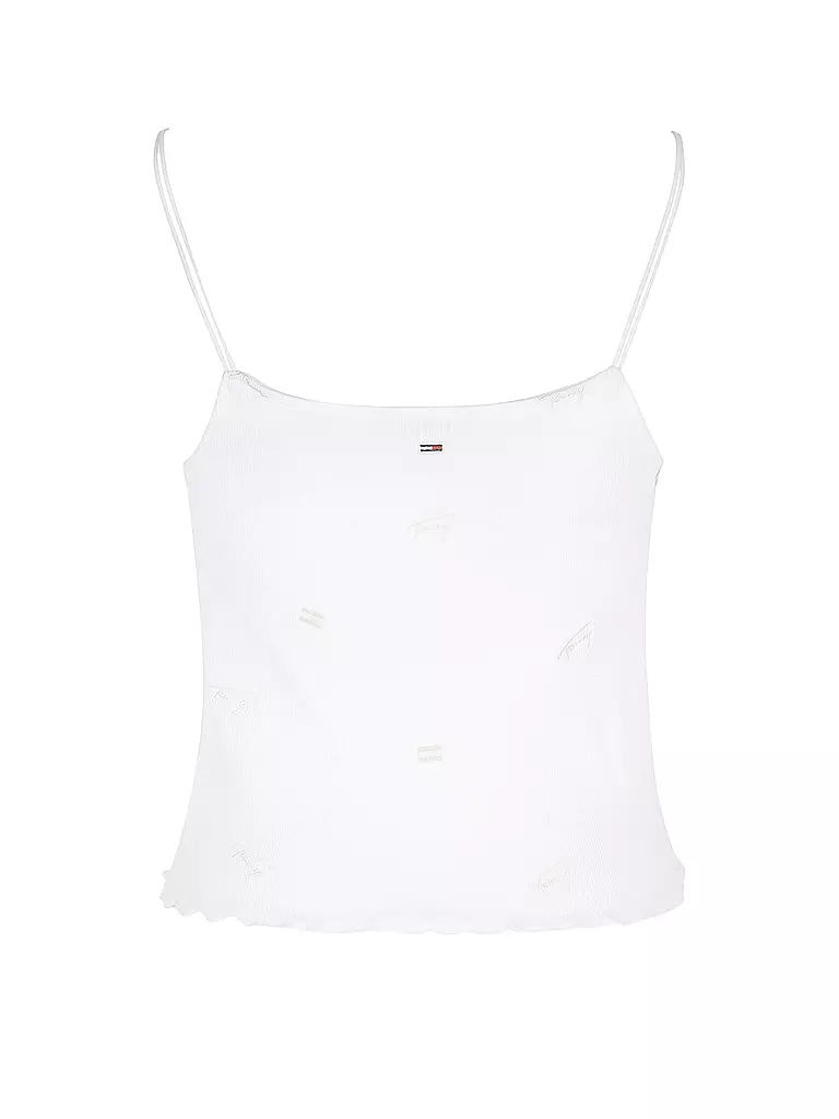 TOMMY JEANS | Top Cropped Fit  | weiss