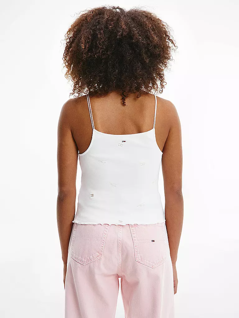 TOMMY JEANS | Top Cropped Fit  | weiss