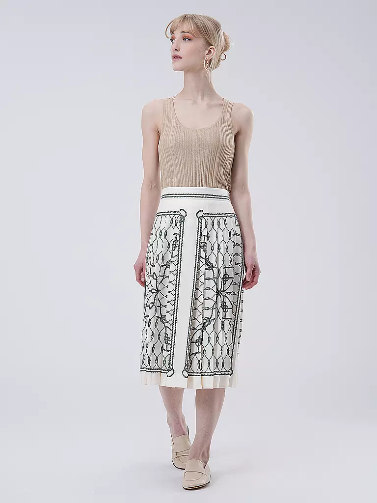 TORY BURCH | Faltenrock | weiss