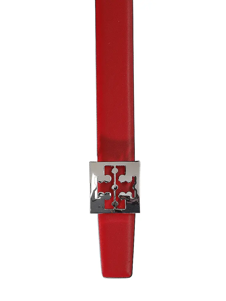 TORY BURCH | Ledergürtel SQUARE LOGO  | Braun