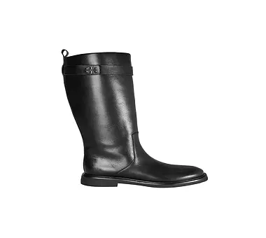 TORY BURCH Lederstiefel schwarz