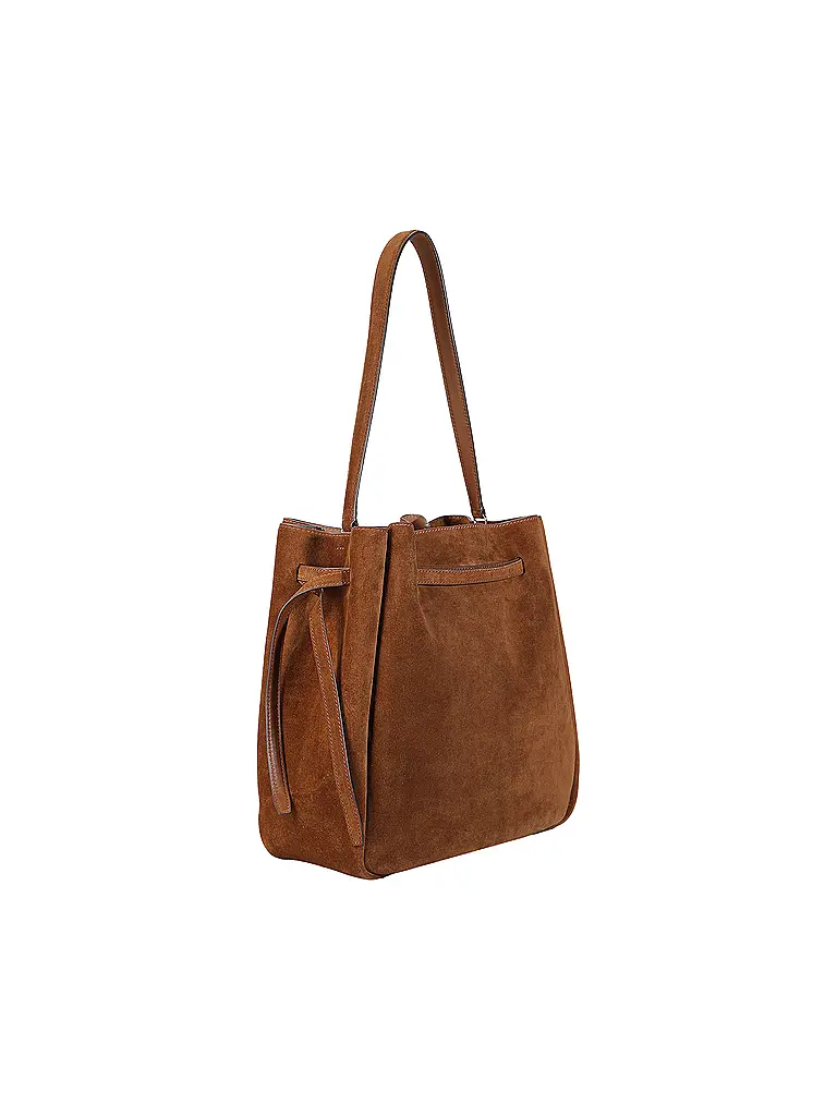 TORY BURCH | Ledertasche - Bucket Bag ROMY Large  | Braun