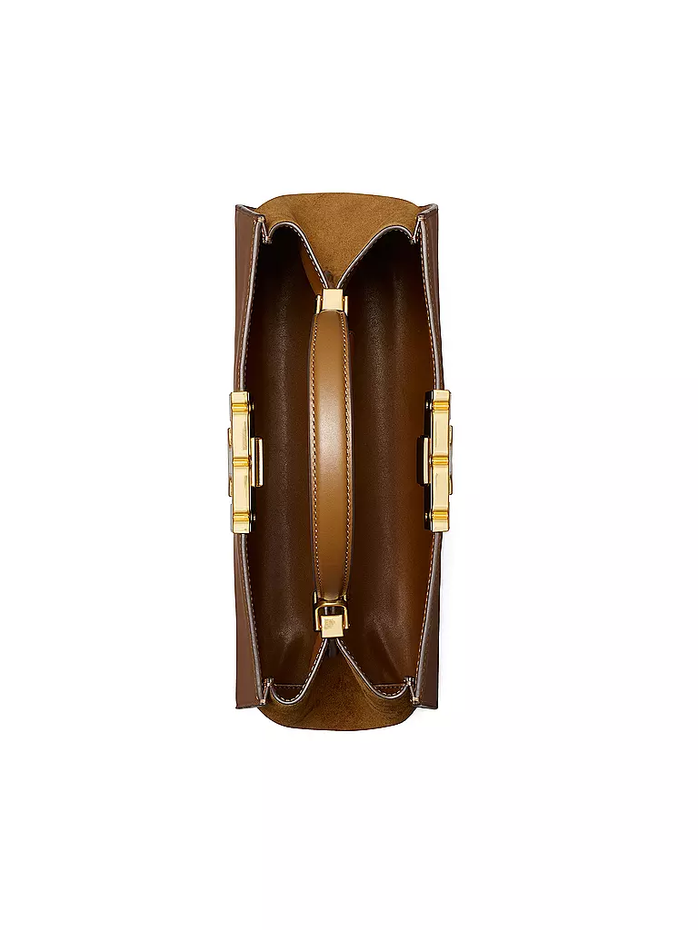 TORY BURCH | Ledertasche - Henkeltasche ELEANOR | braun