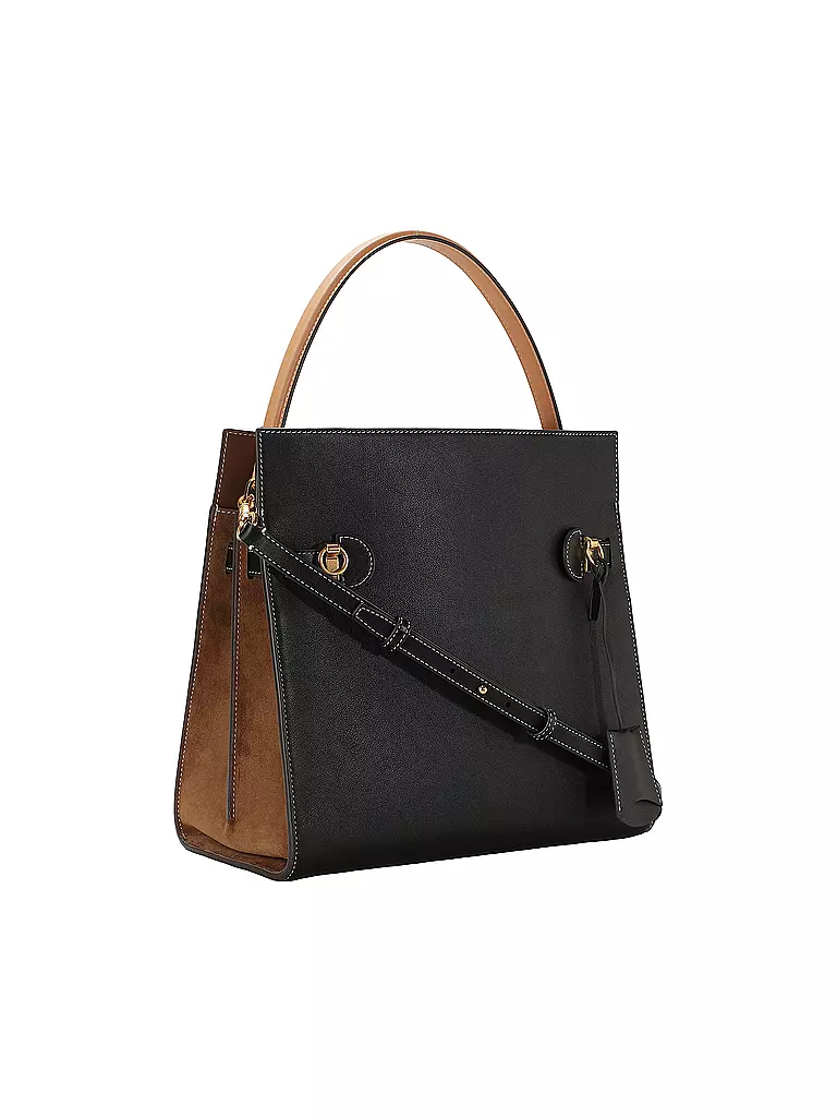 TORY BURCH | Ledertasche - Henkeltasche LEE | schwarz