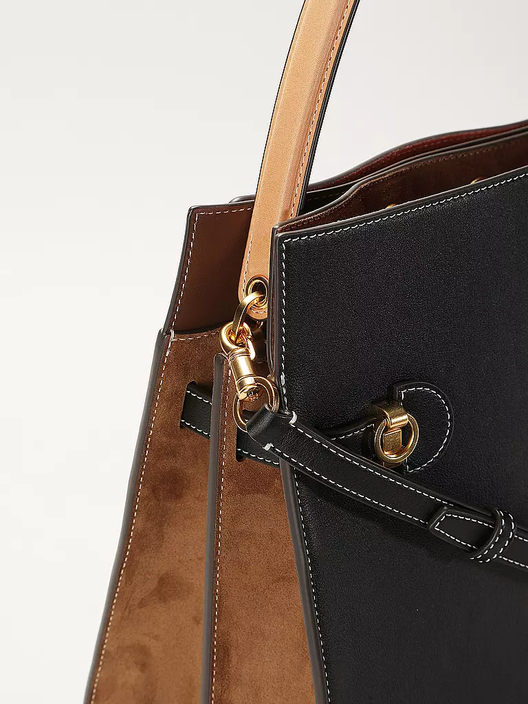 TORY BURCH | Ledertasche - Henkeltasche LEE | schwarz