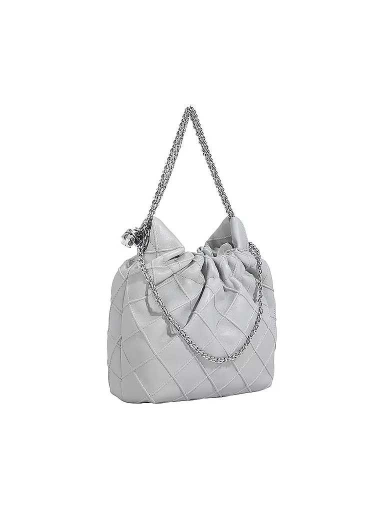 TORY BURCH | Ledertasche - Hobo Bag FLEMING MINI | grau
