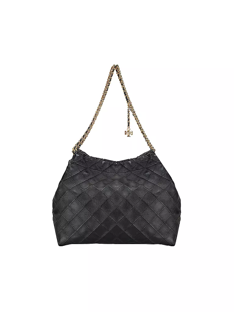 TORY BURCH | Ledertasche - Hobo Bag FLEMING | schwarz