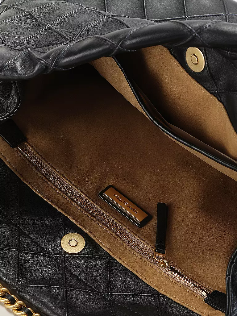 TORY BURCH | Ledertasche - Hobo Bag FLEMING | schwarz