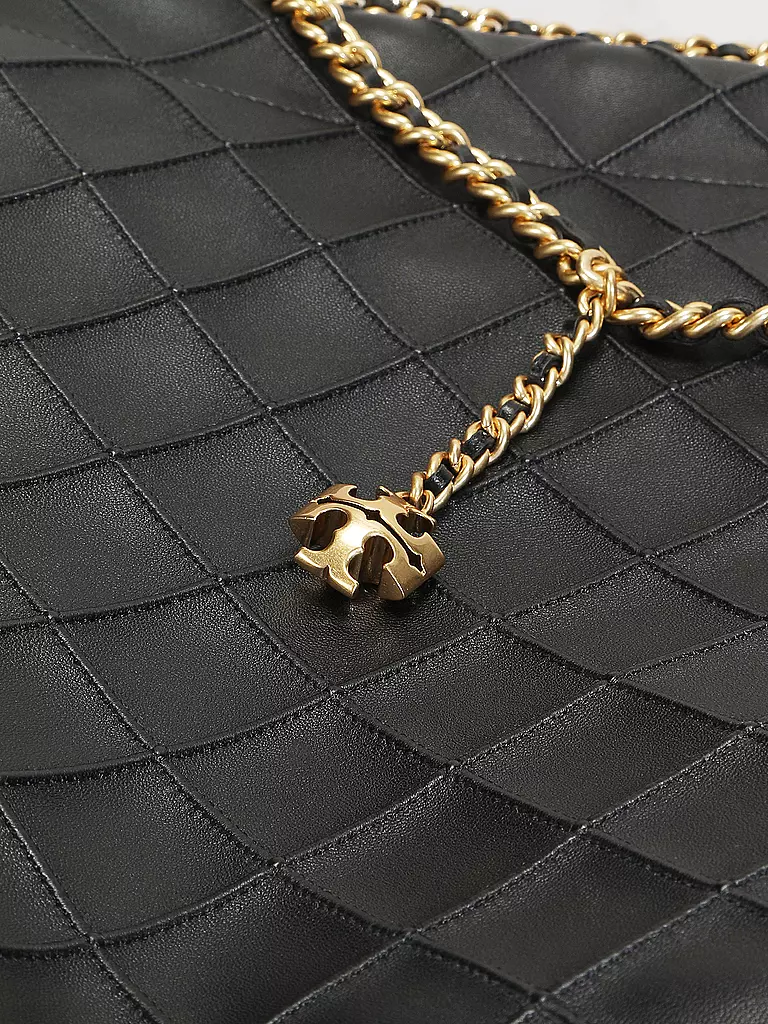 TORY BURCH | Ledertasche - Hobo Bag FLEMING | schwarz