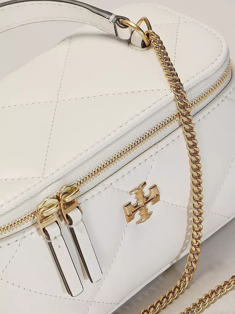 TORY BURCH | Ledertasche - Kosmetiktasche KIRA | weiss