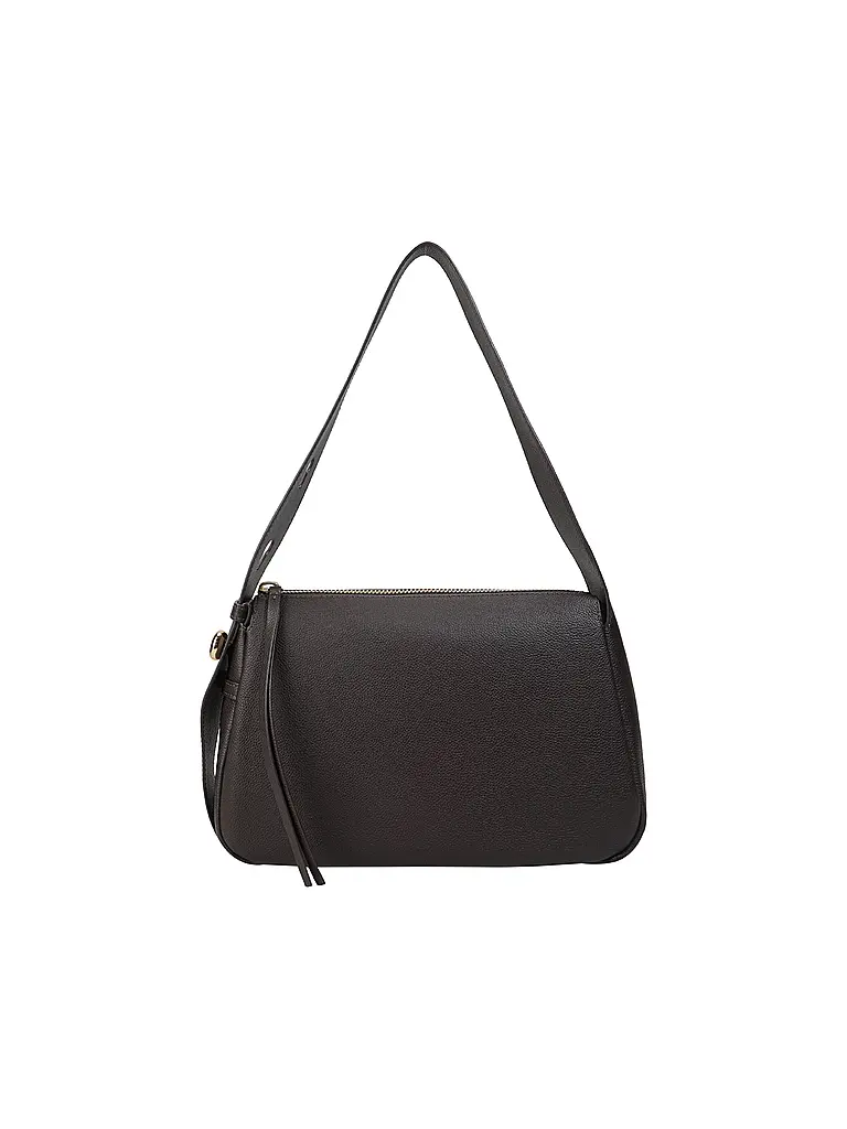 TORY BURCH | Ledertasche - Schultertasche  | braun