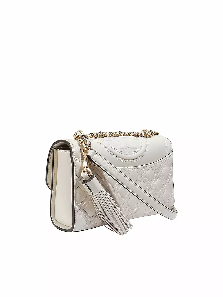 TORY BURCH | Ledertasche - Schultertasche FLEMING Small | creme