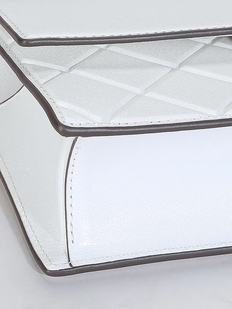 TORY BURCH | Ledertasche - Schultertasche FLEMING Small | Weiss