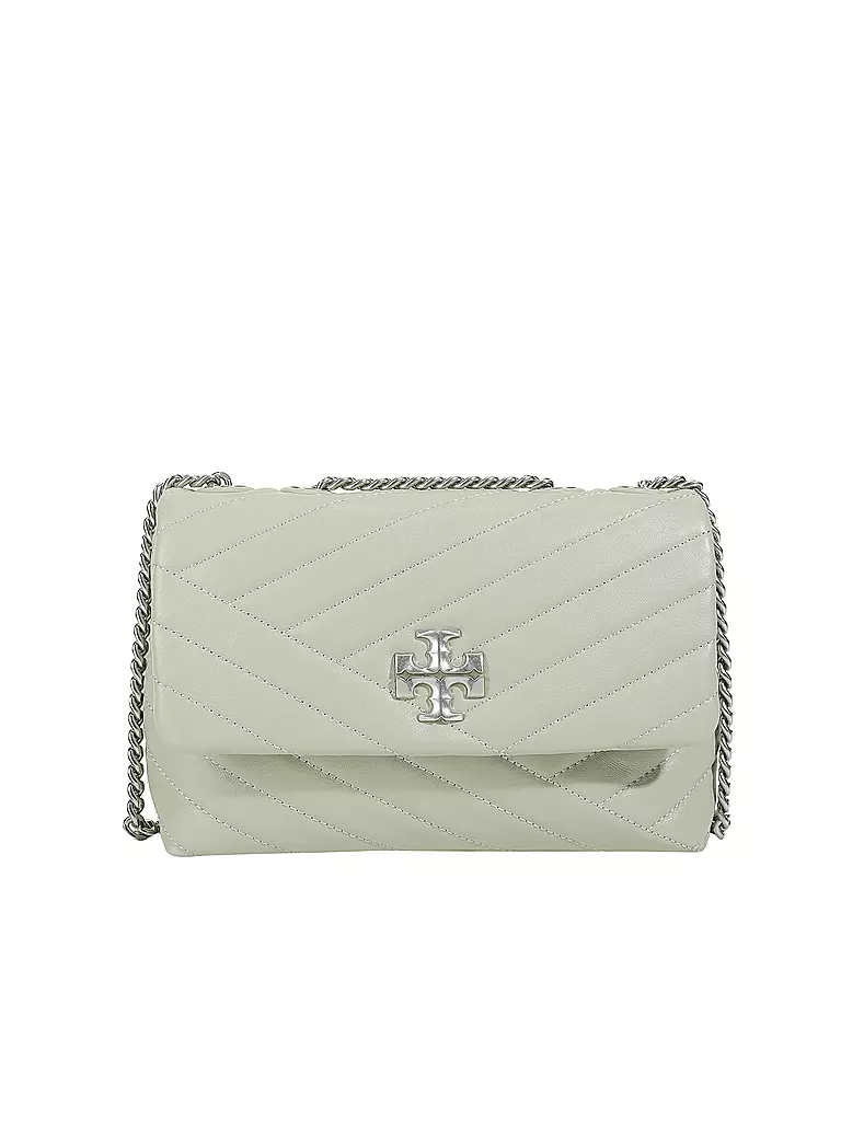 TORY BURCH | Ledertasche - Schultertasche KIRA CHEVRON Small | creme