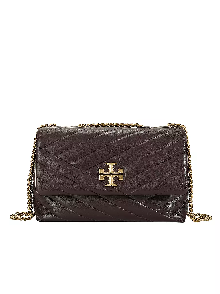 TORY BURCH | Ledertasche - Schultertasche KIRA CHEVRON Small | braun