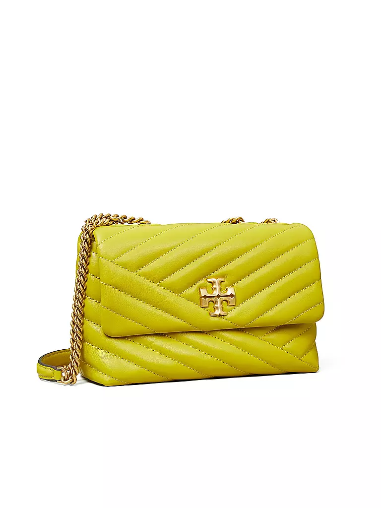 TORY BURCH | Ledertasche - Schultertasche KIRA CHEVRON Small | gelb