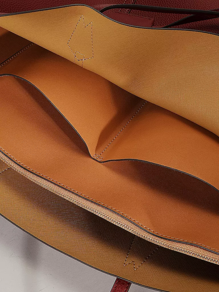 TORY BURCH | Ledertasche - Shopper PERRY | dunkelrot
