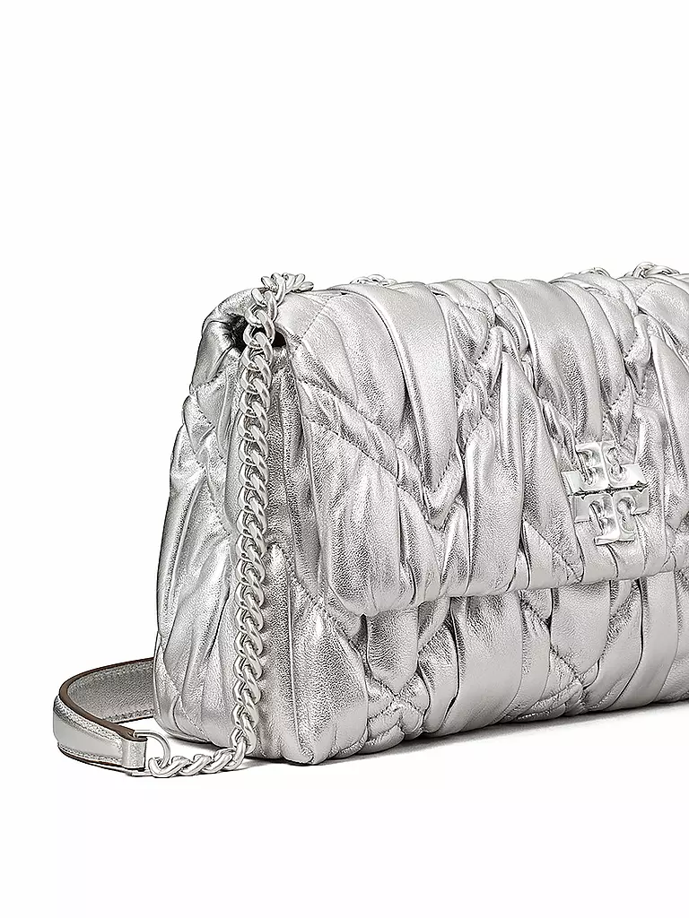 TORY BURCH | Ledertasche - Tasche KIRA | silber