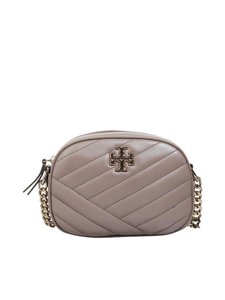 TORY BURCH | Ledertasche - Umhängetasche "Kira Chevron" | grau