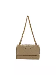TORY BURCH | Ledertasche - Umhängetasche FLEMING | grau