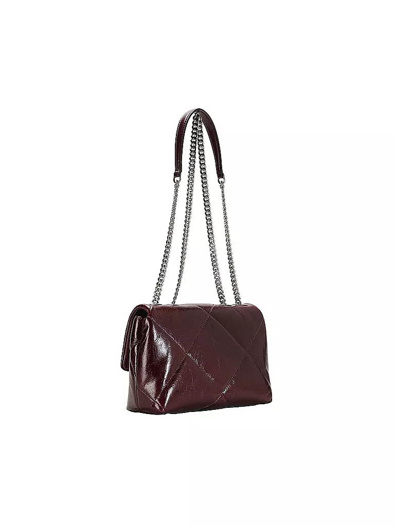 TORY BURCH | Ledertasche - Umhängetasche KIRA | dunkelrot