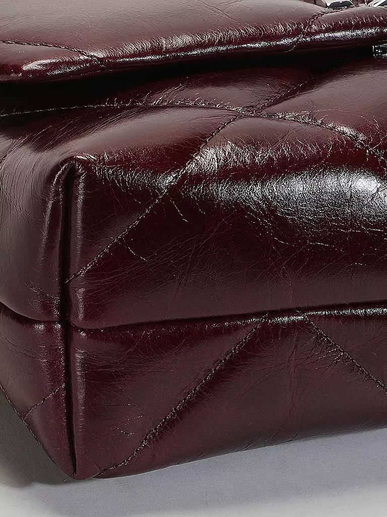 TORY BURCH | Ledertasche - Umhängetasche KIRA | dunkelrot