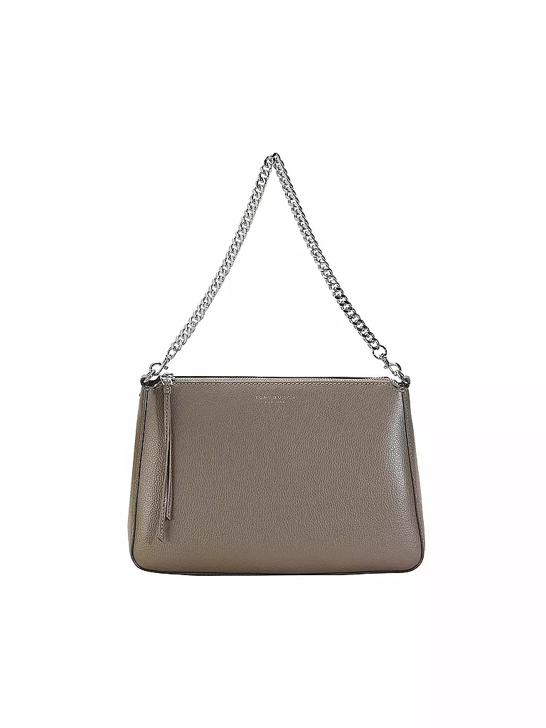 TORY BURCH | Ledertasche - Umhängetasche PERRY | grau
