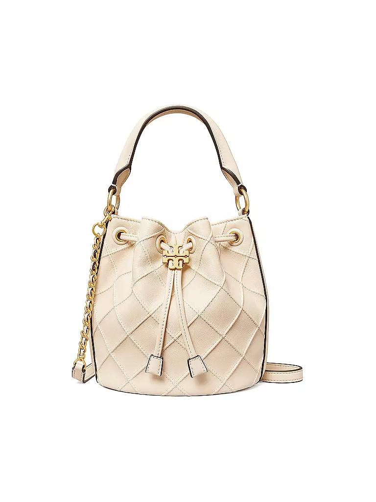 TORY BURCH | Ledertasche -Bucket Bag FLEMING S | beige