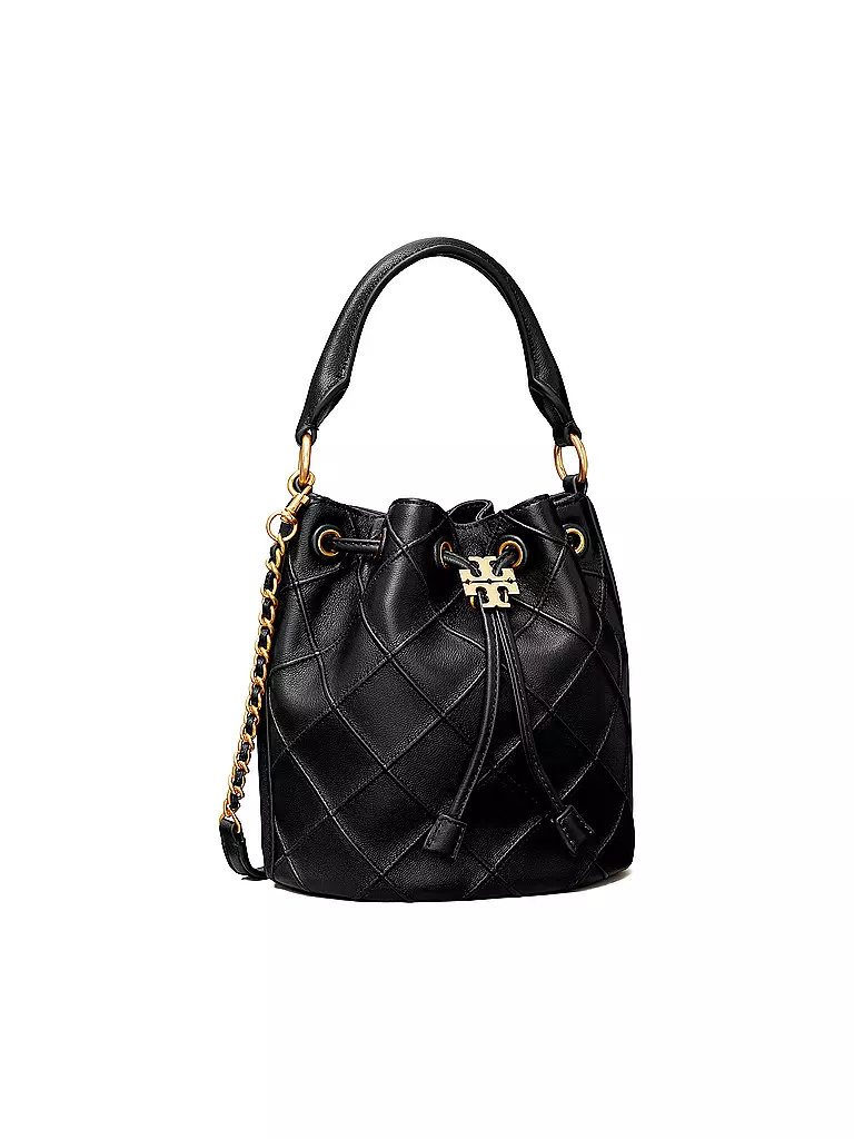 TORY BURCH | Ledertasche -Bucket Bag FLEMING S | hellbraun