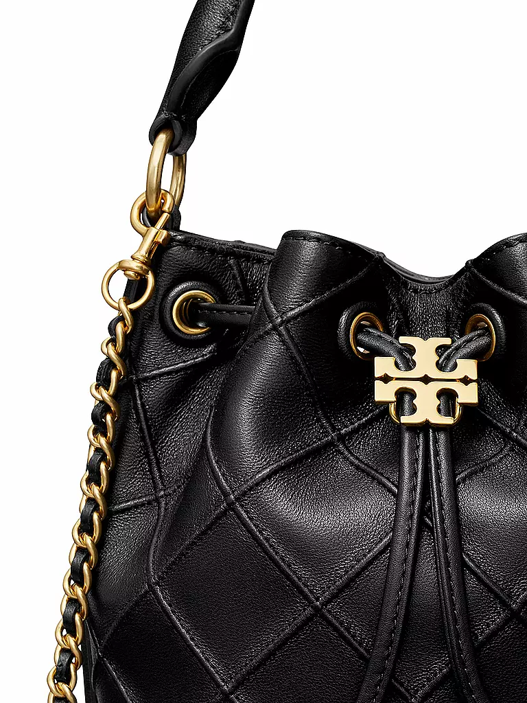 TORY BURCH | Ledertasche -Bucket Bag FLEMING S | schwarz