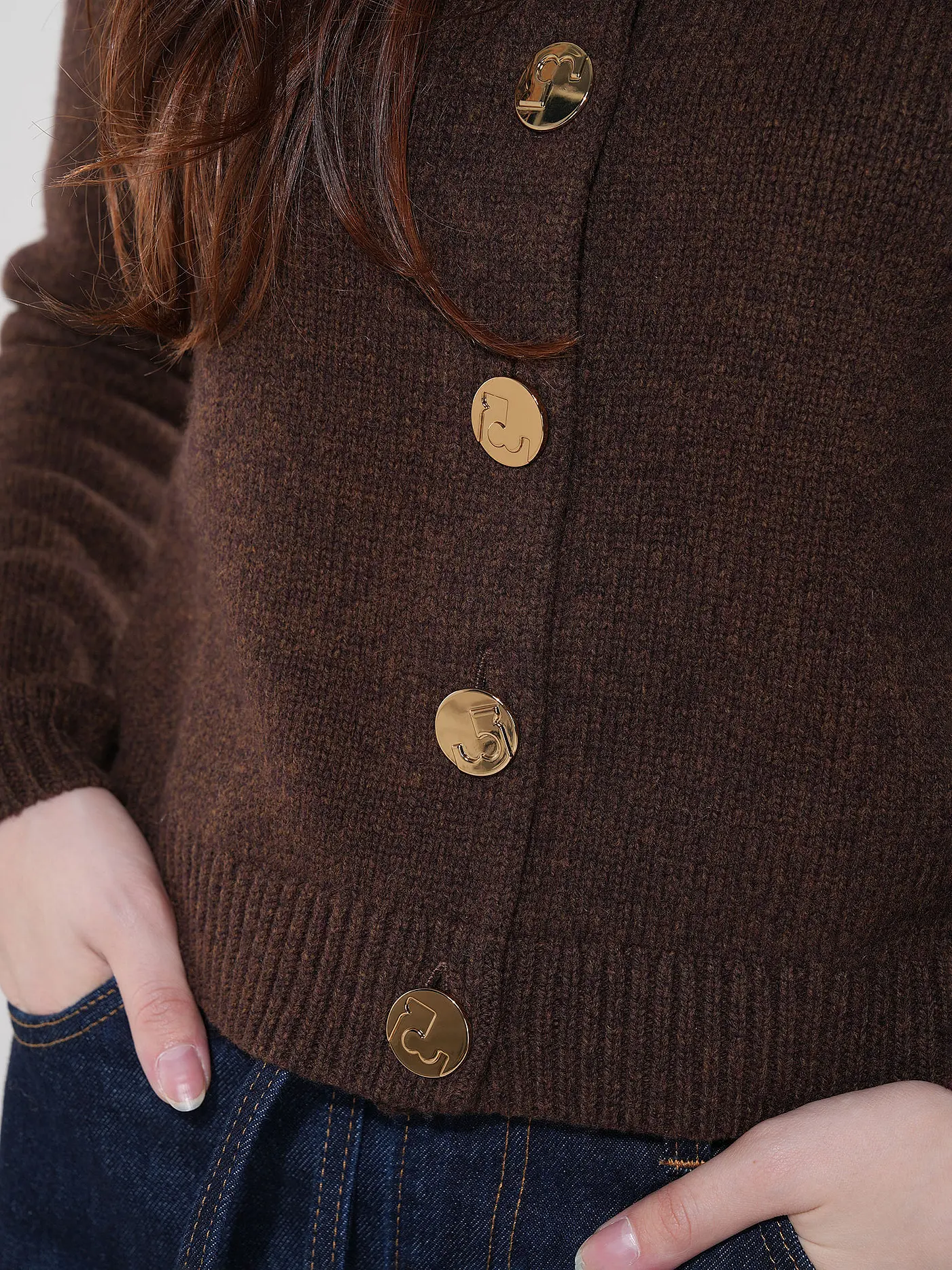 TORY BURCH | Strickjacke | braun