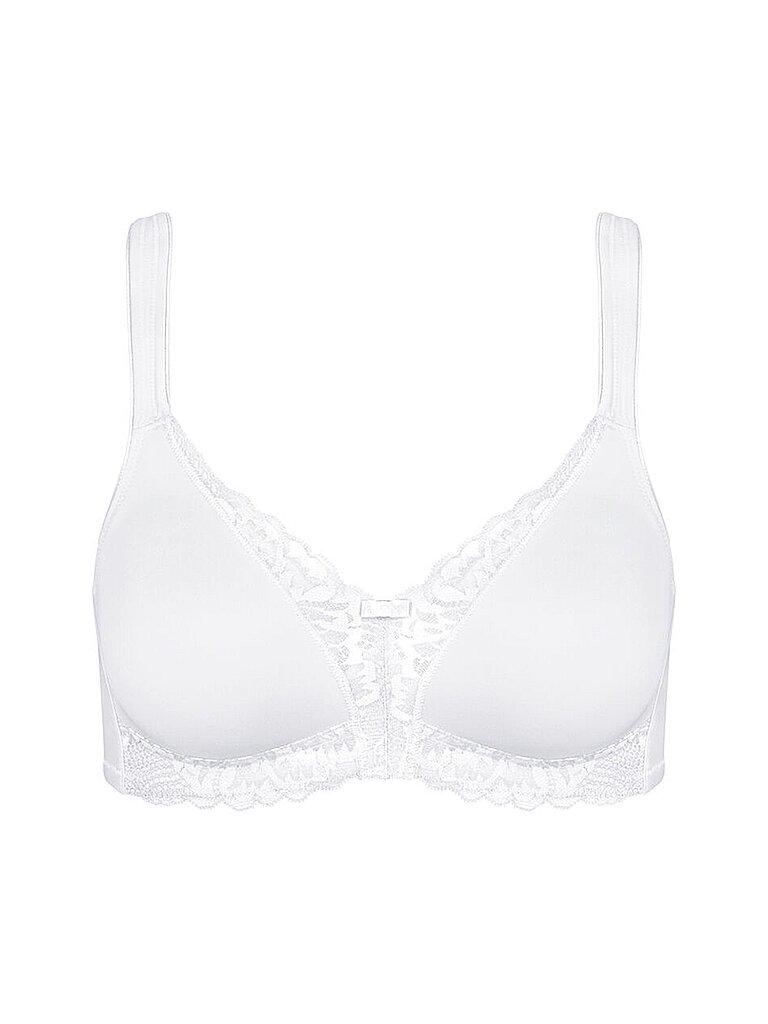 Triumph Damen Spitzen-BH Modern Lace+Cotton N, ohne Bügel, ohne Polsterung, Verstellbare Träger, 85A, Weiß