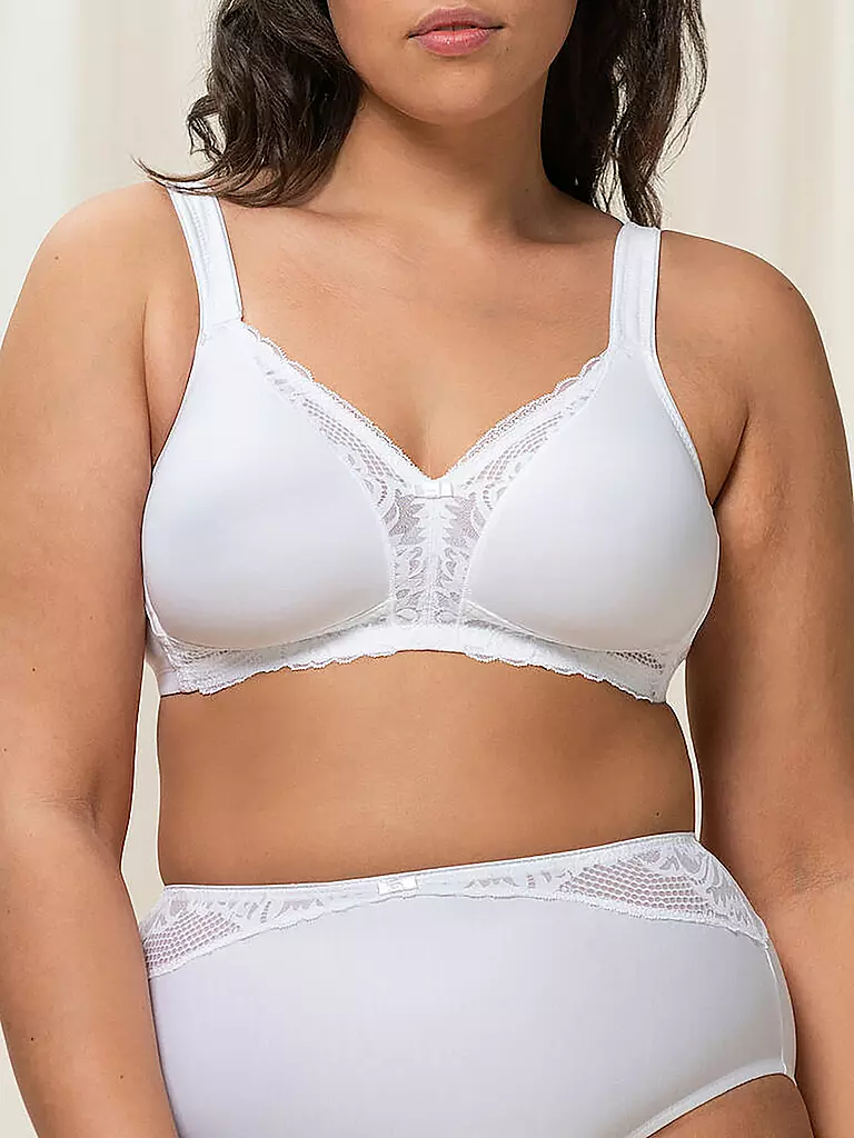 TRIUMPH | BH ohne Bügel Modern Lace white | schwarz