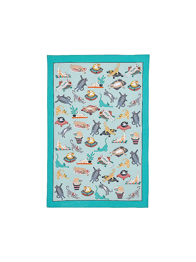 ULSTER WEAVERS Geschirrtuch Cotton 45x75cm Kitty Cats blau