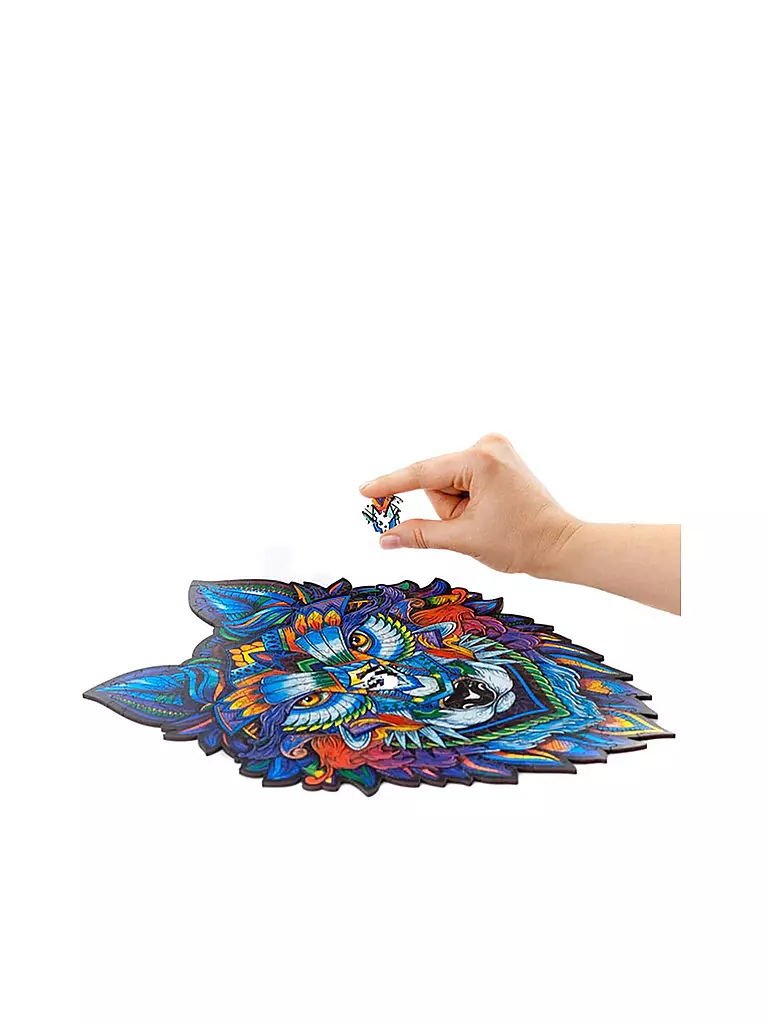UNIDRAGON | Holzpuzzle - Majestic Wolf  L | keine Farbe