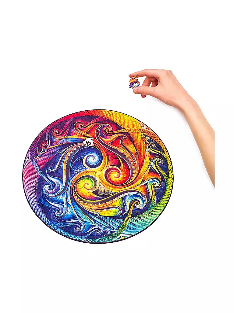 UNIDRAGON | Holzpuzzle - Mandala der Galaxien-Inkarnation M | keine Farbe