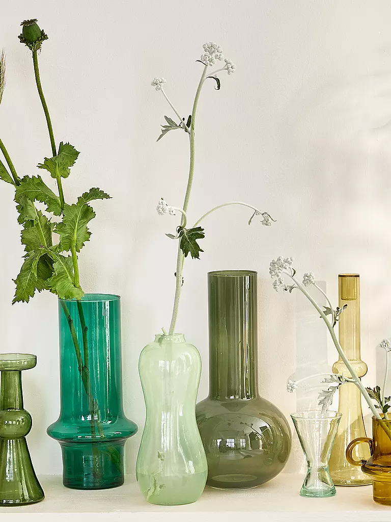 URBAN NATURE CULTURE | Vase COLLO L 19x35cm Hedge Green | hellgrün