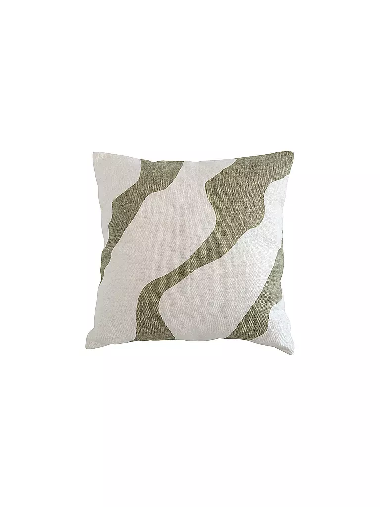 URBAN NATURE CULTURE | Zierkissen 45x45cm FLUSSO Moss Stone  | olive
