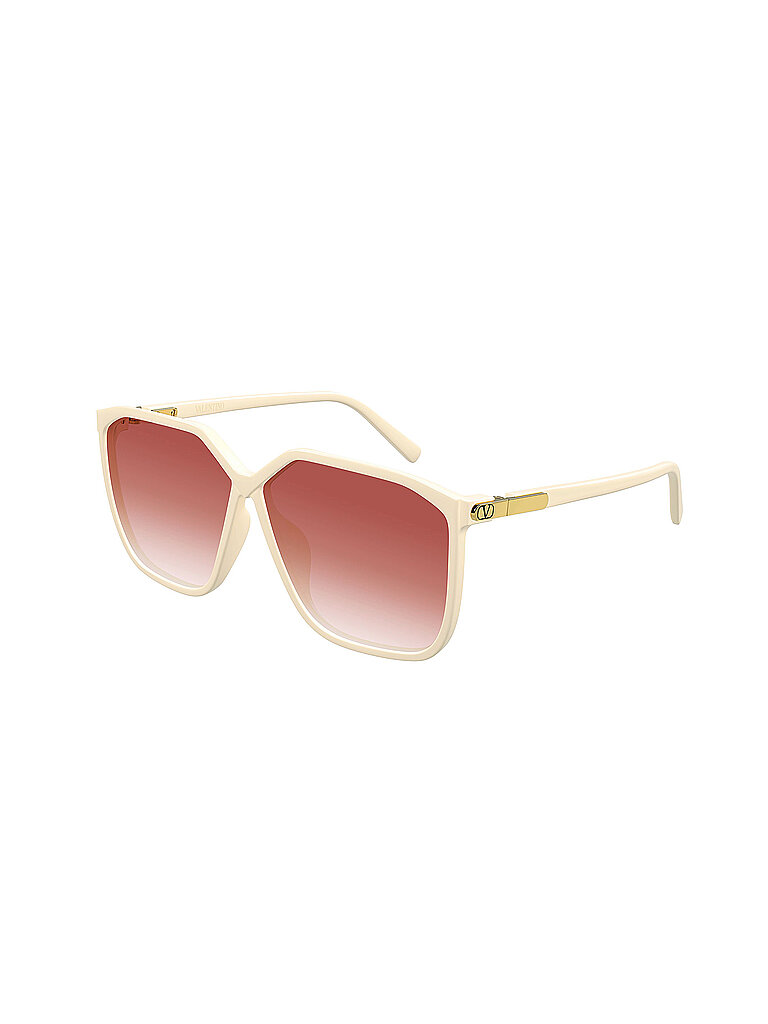Valentino Damen Valentino VG0025S 004 Sonnenbrillen Bioinjiziert Elfenbein Rot Geometrisch